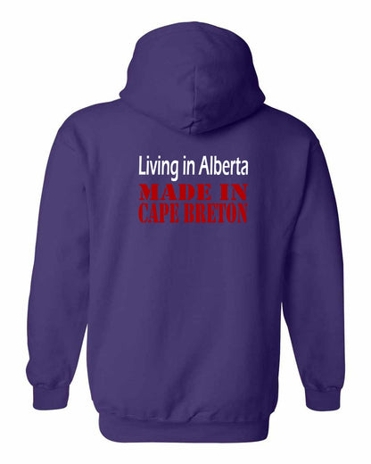 Living Alberta Made in Cape Breton Left Chest and Back Pullover Hoodie