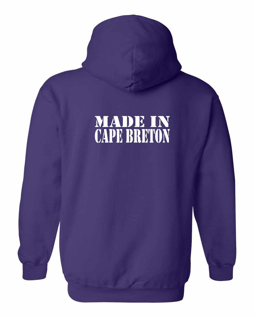 Made In CB White Left Chest and Back Pullover Hoodie - Unisex
