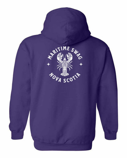 Maritime Swag Nova Scotia Mandala white Lobster Left Chest and Back pullover