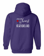 A piece of My heart in NFLD (Red Heart) Left Chest and Back Pullover Hoodie - Unisex