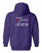 A piece of My heart in CB (Red Heart) Left Chest and Back Pullover Hoodie - Unisex