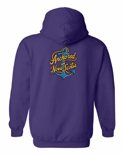 Anchored in Nova Scotia (New Design) Left Chest and Back pullover