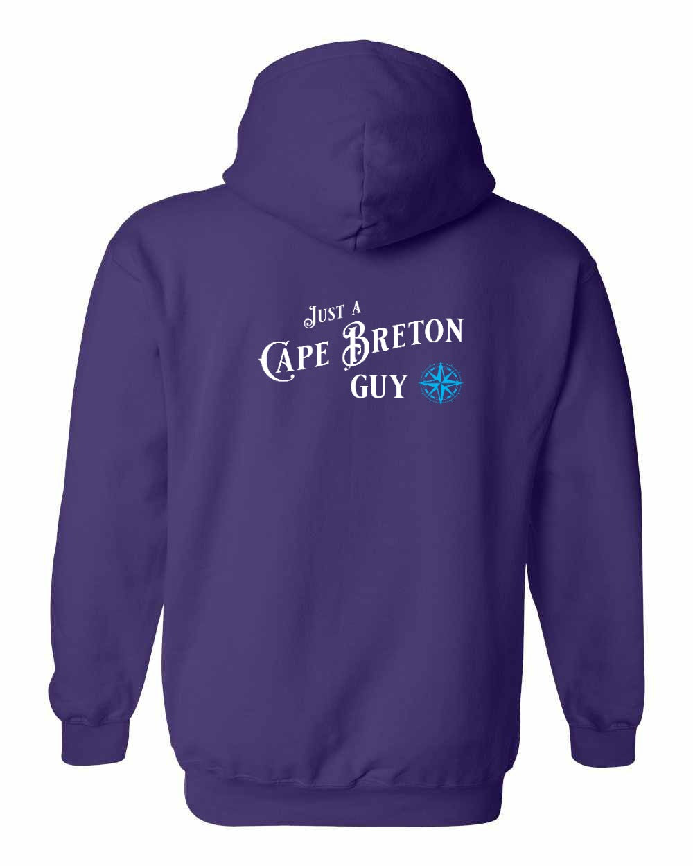 Just a Cape Breton Guy blue Left Chest and Back Pullover Hoodie