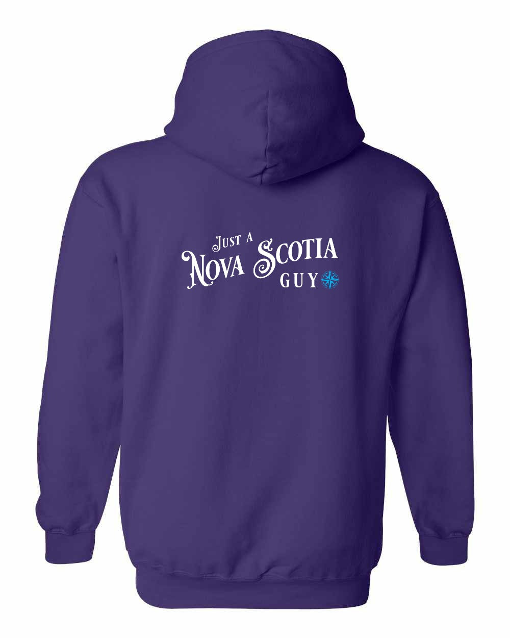 Just a Nova Scotia Guy blue Left Chest and Back pullover