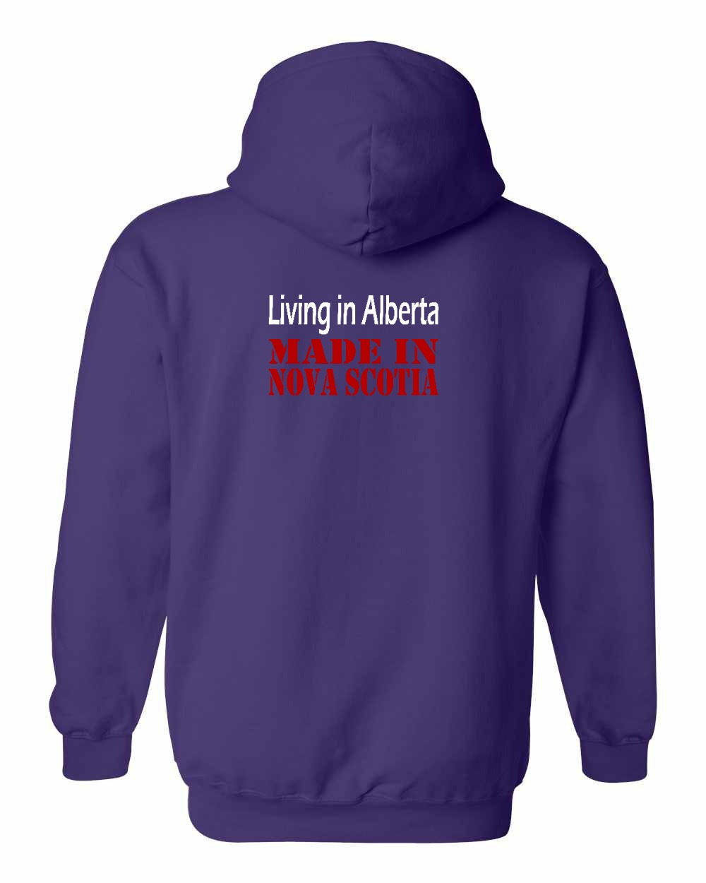 Living Alberta Made in Nova Scotia Left Chest and Back pullover