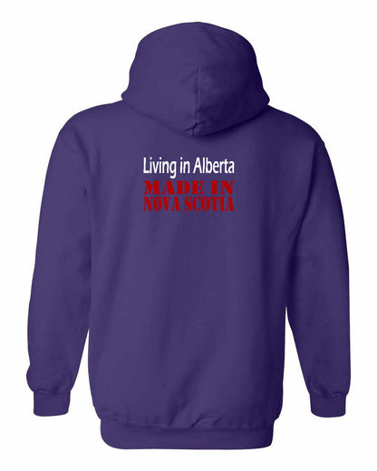 Living Alberta Made in Nova Scotia Left Chest and Back pullover