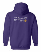 Living the NFLD Life yellow Left Chest and Back Pullover Hoodie - Unisex