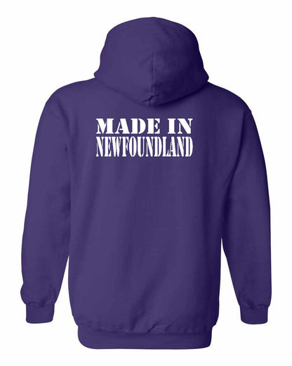 Made In Newfoundland ( White Lettering) Left Chest and Back Pullover