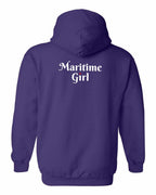Maritime Girl Heart Dot Left Chest & Back Pullover Hoodie - Unisex