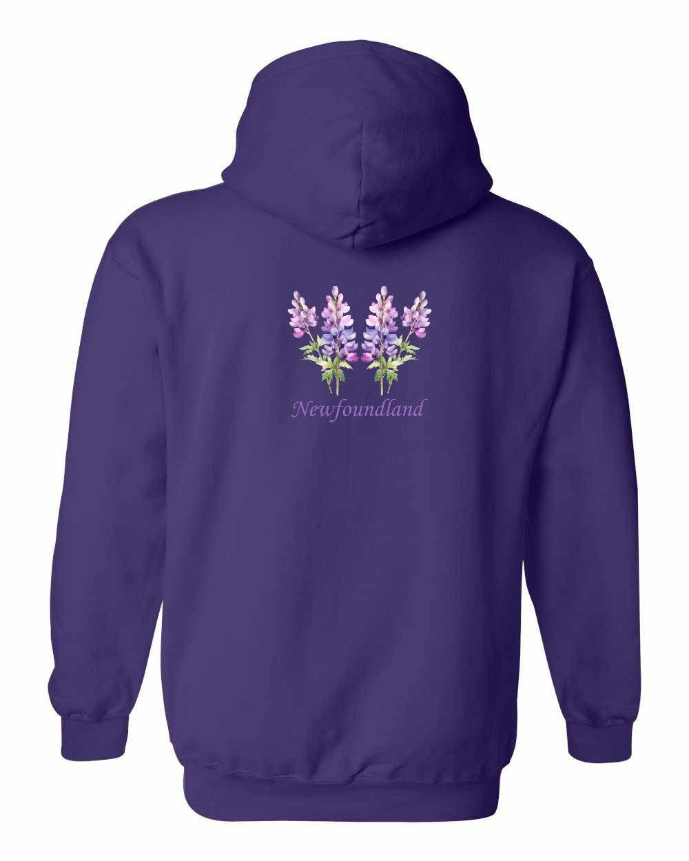 NFLD Lupins Left Chest and Back Pullover Hoodie - Unisex