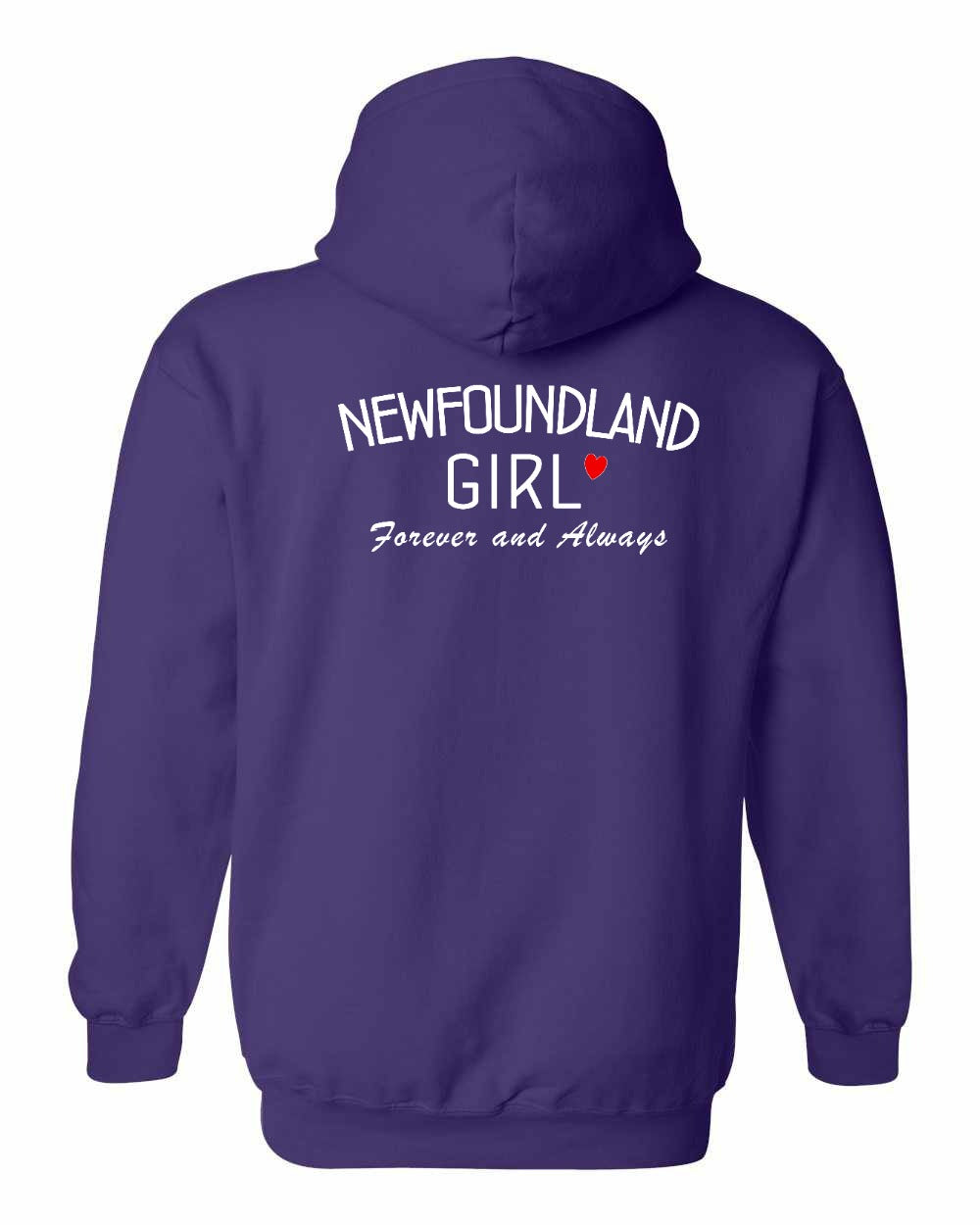 NFLD Girl Forever and Always Left Chest & Back Pullover Hoodie - Unisex