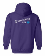 NFLD Guy Blue Left Chest and Back Pullover Hoodie - Unisex