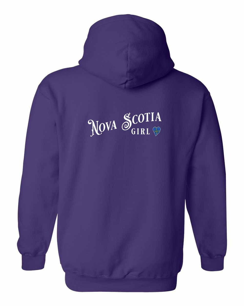 Nova Scotia Girl Tartan Heart Left Chest and Back pullover