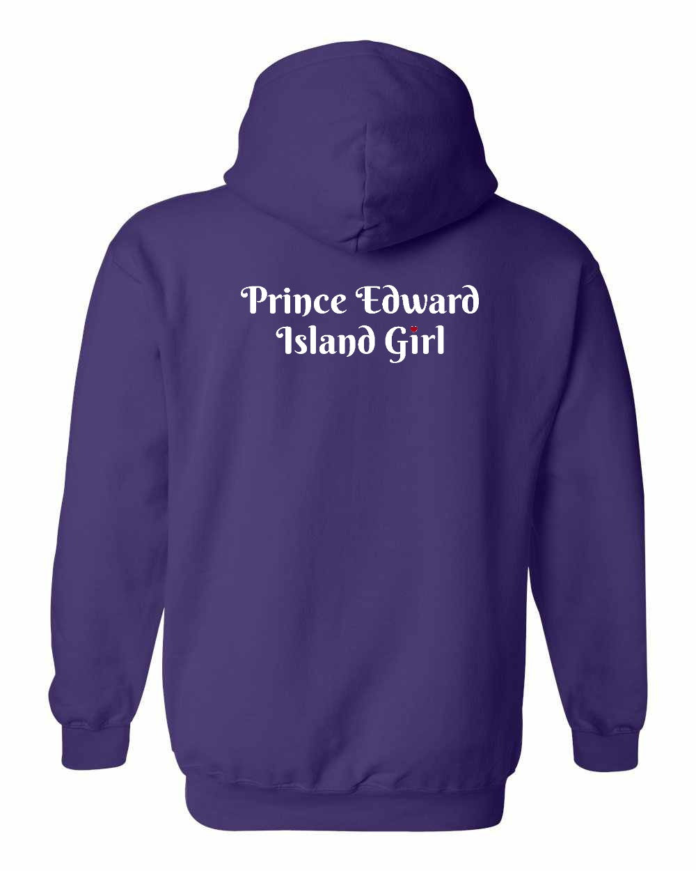 PEI Girl Heart Dot Left Chest & Back Pullover Hoodie - Unisex