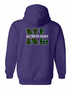 NFLD and Labrador Saltwater Raised Left Chest and Back Pullover Hoodie - Unisex