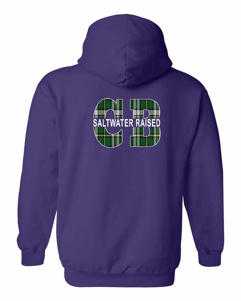 Saltwater Raised CB Left Chest and Back Pullover Hoodie - Unisex