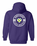 Born and Raised CB Heart Flag Left Chest & Back Pullover Hoodie - Unisex