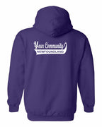 Custom Your Community Swoop (NFLD) Left Chest and Back Pullover Hoodie - Unisex