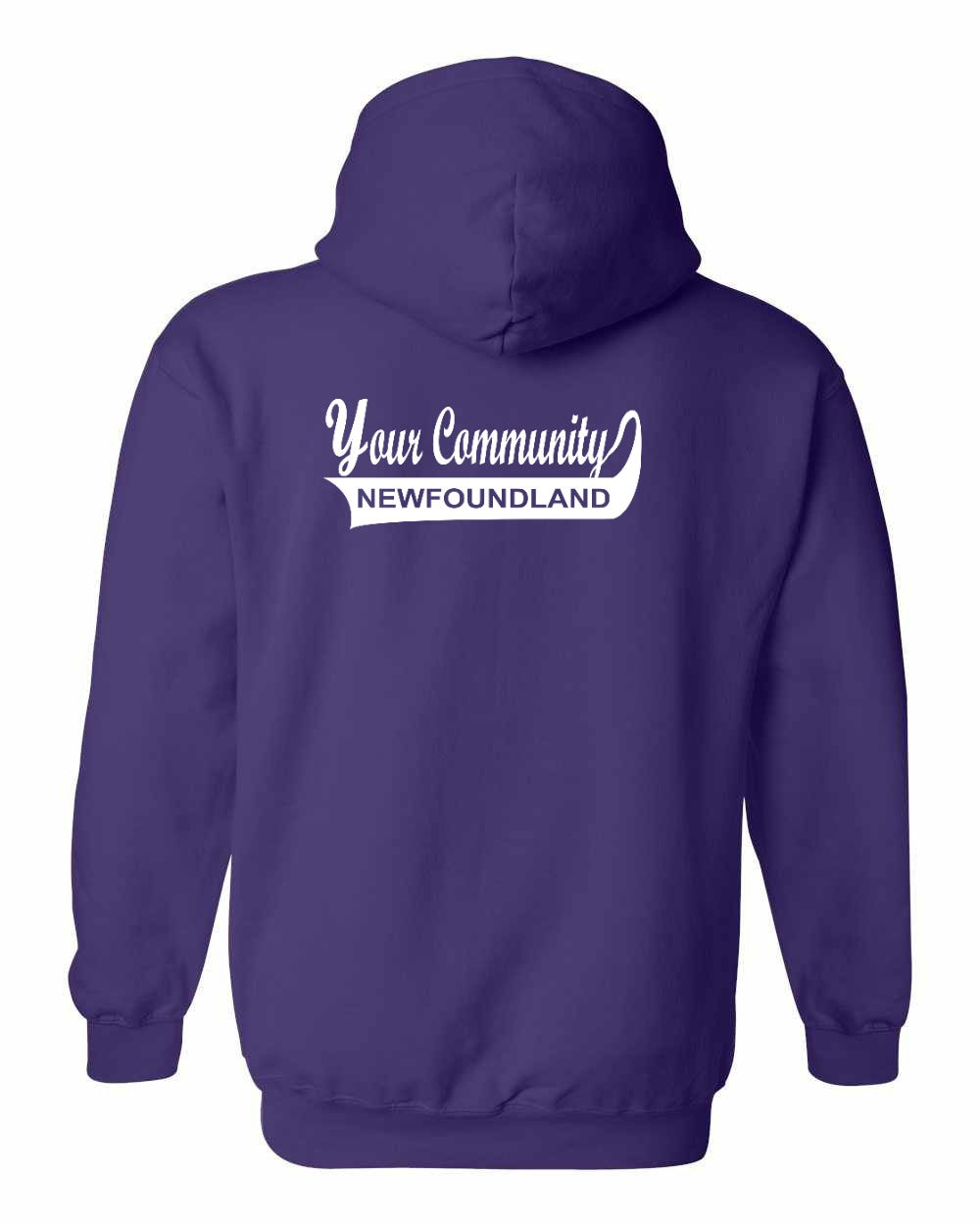 Custom Your Community Swoop (NFLD) Left Chest and Back Pullover Hoodie - Unisex