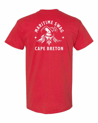 Maritime Swag Cape Breton Pirate Left Chest and Back Men's Tee