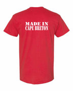 Made In CB White Left Chest and Back Men's Tee