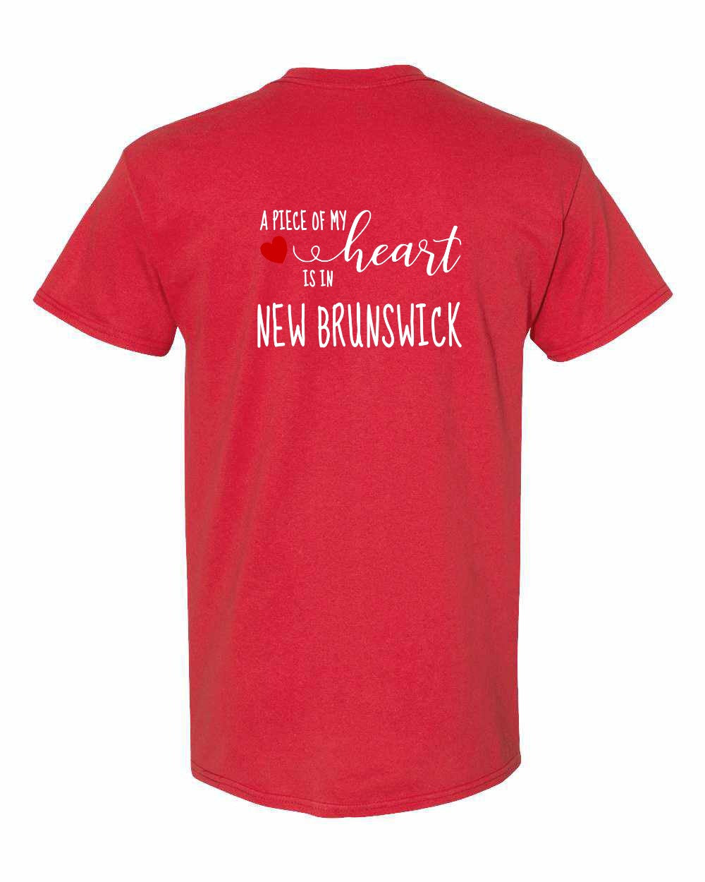 A piece of My heart in NB (Red Heart) Left Chest and Back Men's Tee