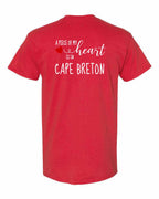A piece of My heart in CB (Red Heart) Left Chest and Back Men's Tee