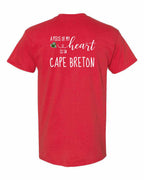 A piece of My heart in CB Tartan Heart Left Chest and Back Men's Tee