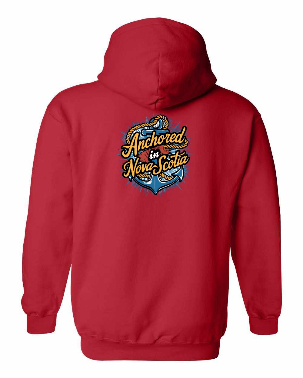 Anchored In NS (Old Design) Left Chest and Back Pullover Hoodie - Unisex