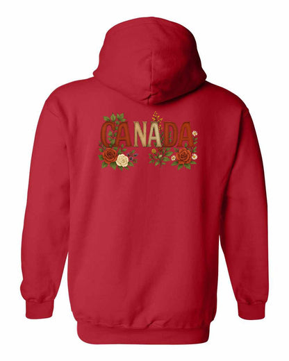 Canada Flowers Left Chest and Back Pullover