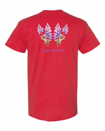 Cape Breton Lupin Left Chest and Back Men's Tee