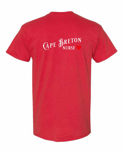 Cape Breton Nurse Left Chest and Back Men's Tee