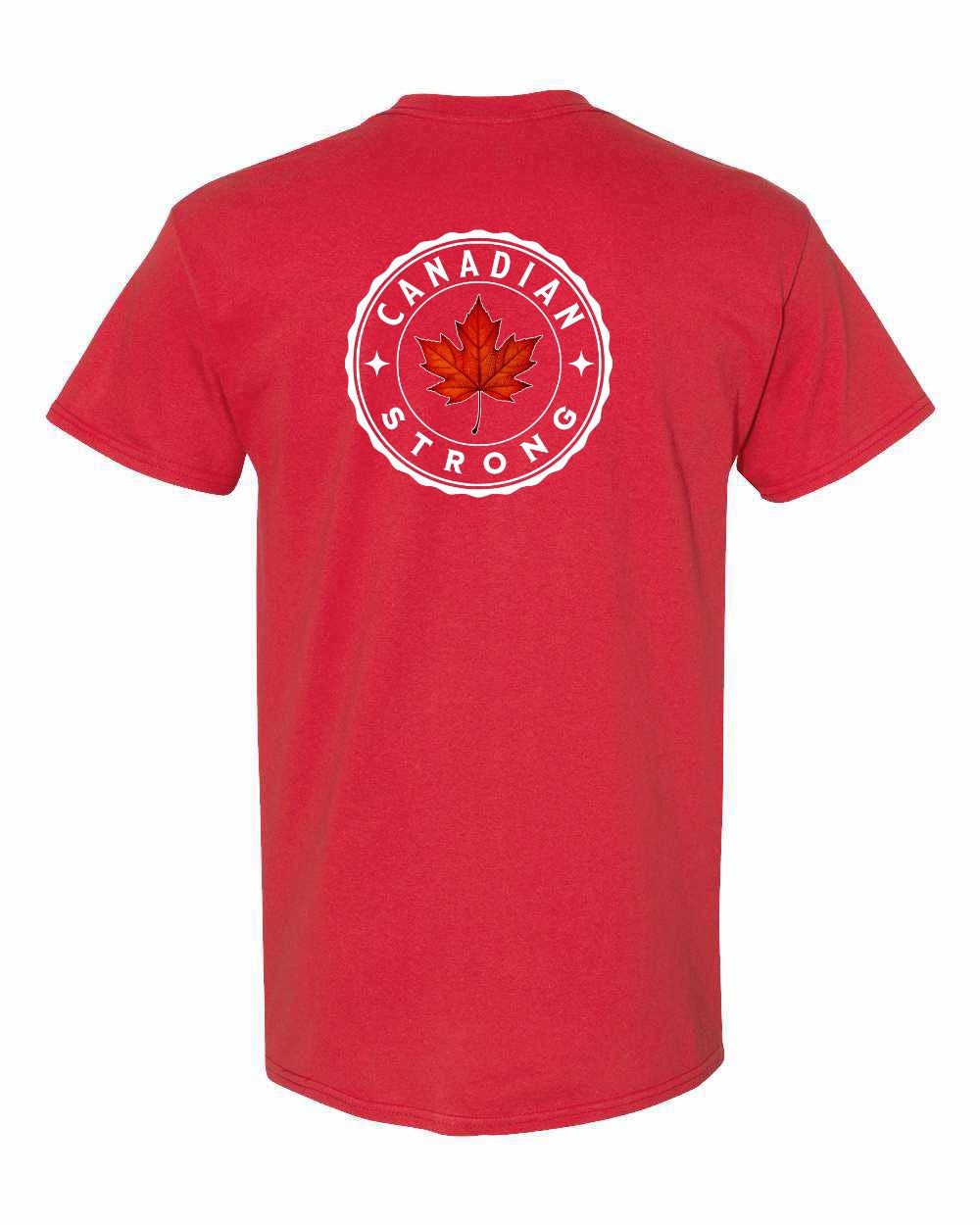 Canadian Strong Leaf Left Chest & Back Men's Tee