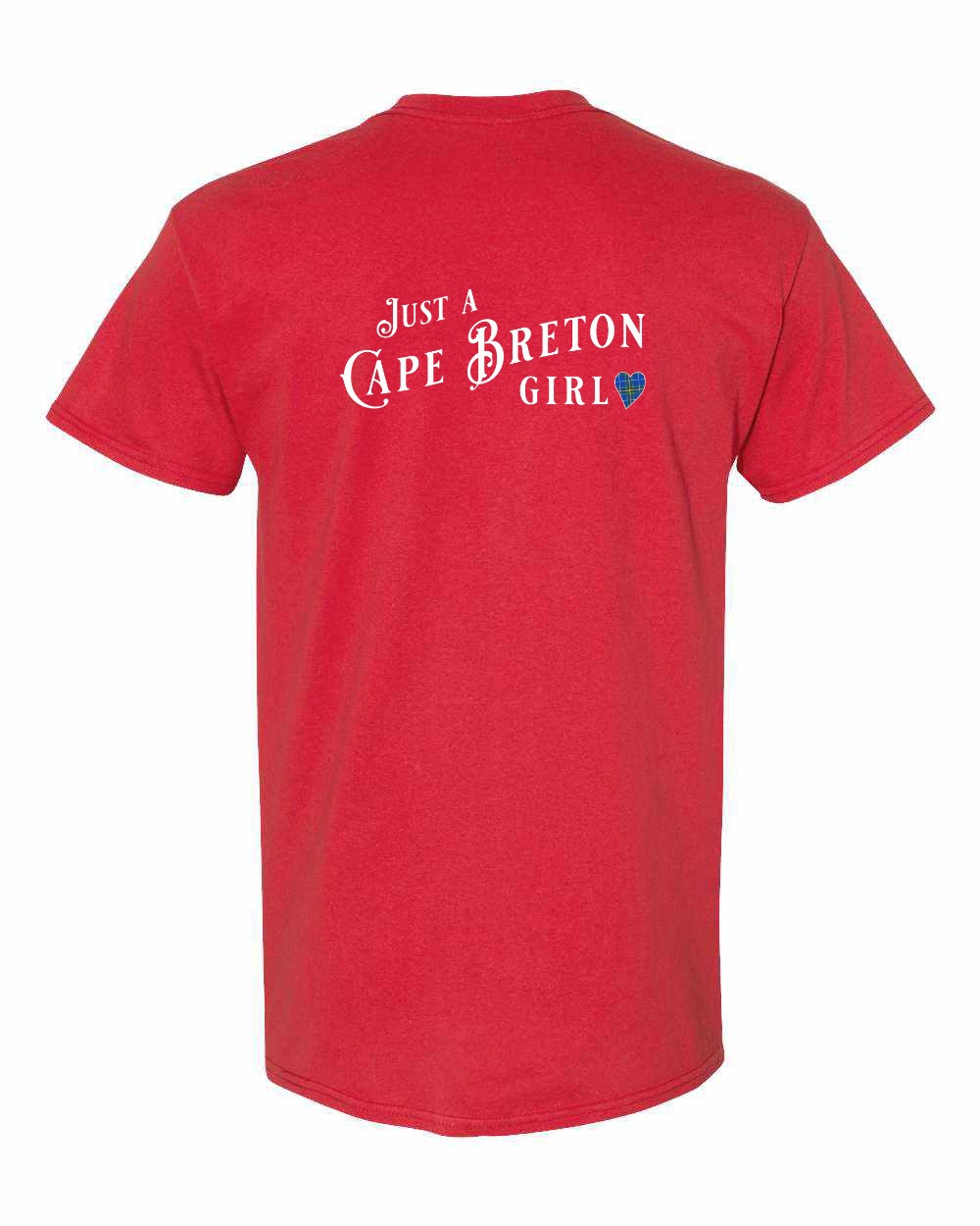 Just a Cape Breton Girl Tartan Left Chest and Back Men's Tee