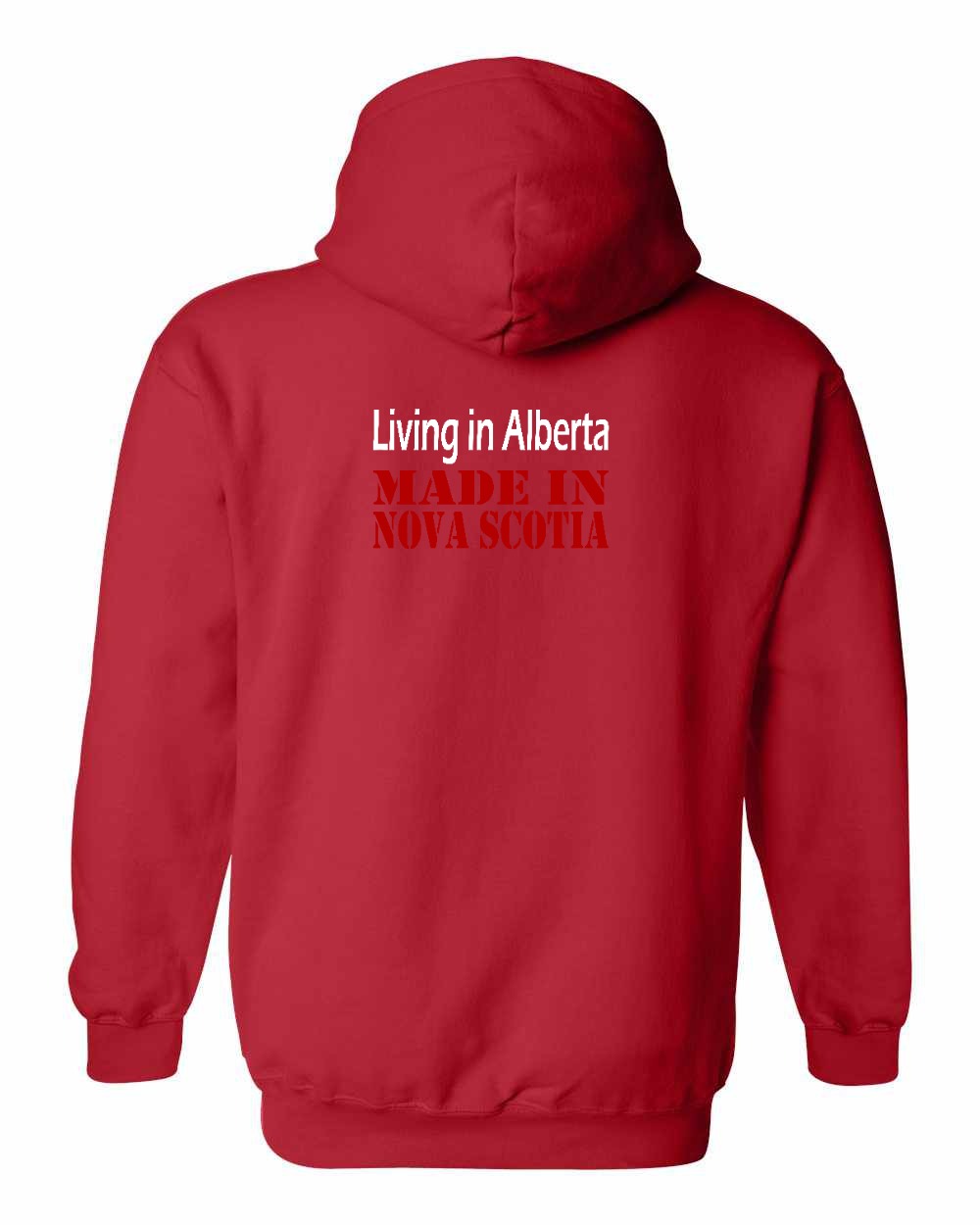 Living Alberta Made in Nova Scotia Left Chest and Back pullover