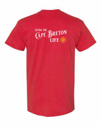 Living the CB Life yellow Left Chest and Back Men's Tee