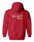 Living the NS Life yellow Left Chest and Back Pullover Hoodie - Unisex