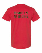 Made In NB ( Tartan Lettering) Left Chest and Back Men's Tee