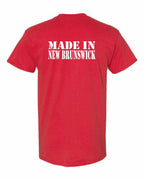 Made In NB ( White Lettering) Left Chest and Back Men's Tee