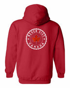 Never 51st Leaf Left Chest and Back Pullover Hoodie - Gildan Canada (sewn Internationally) - Unisex