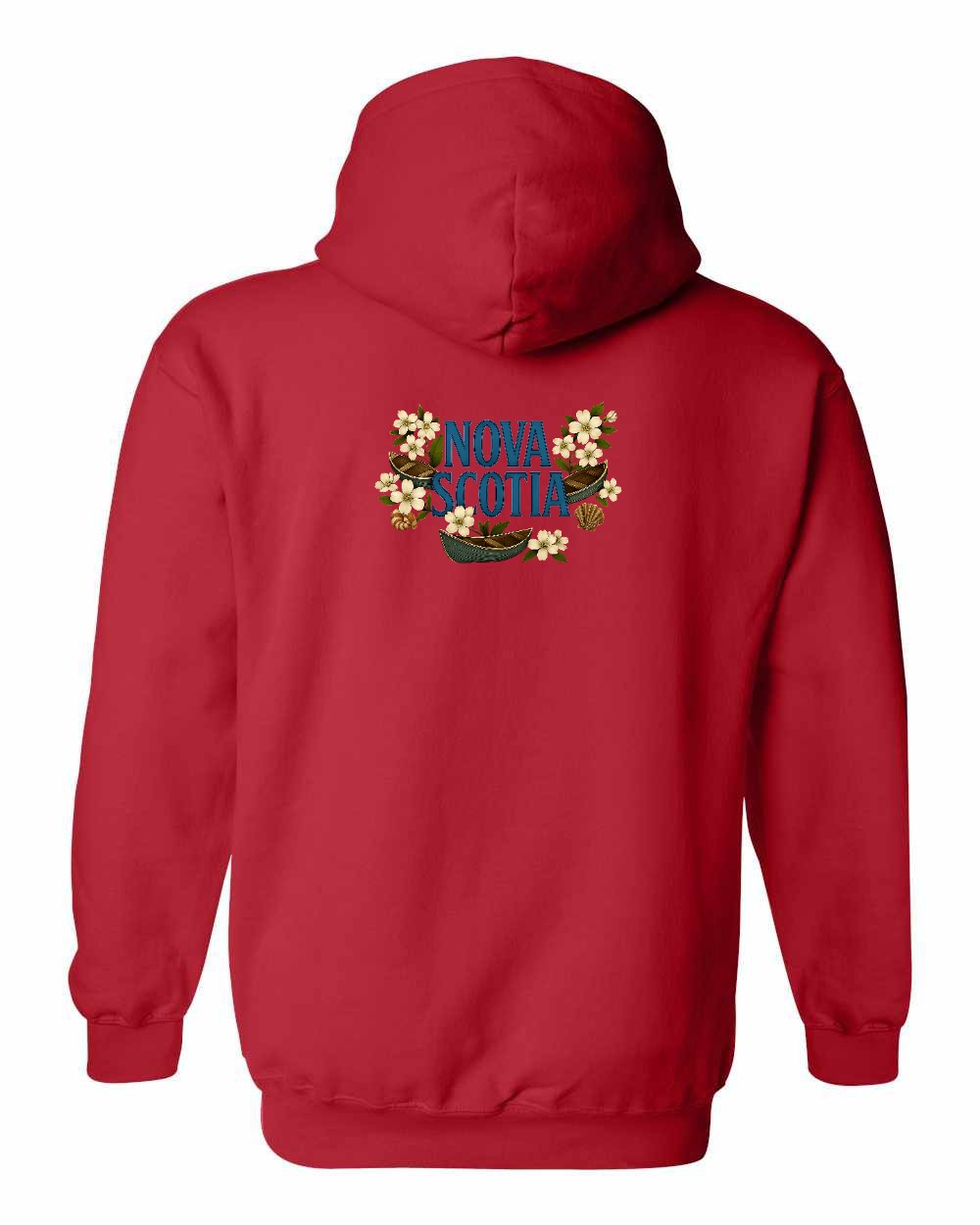 Nova Scotia Flowers Left Chest and Back pullover