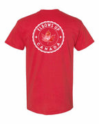 Elbows up Leaf Left Chest & Back Men's Tee - Gildan Canada (sewn Internationally)