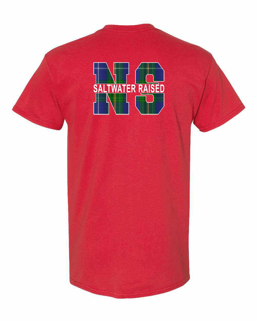Saltwater Raised Left Chest and Back mens-tee