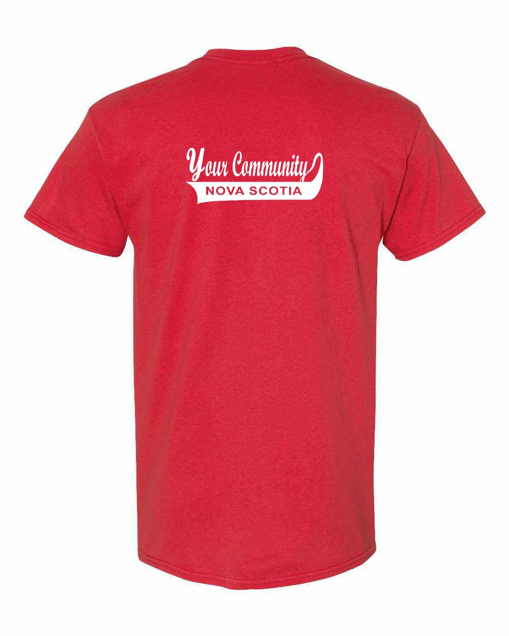 Your Community Swoop (Nova Scotia) Left Chest and Back mens-tee