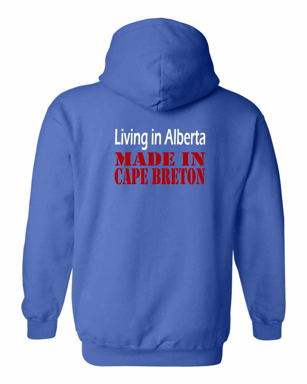 Living Alberta Made in Cape Breton Left Chest and Back Pullover Hoodie