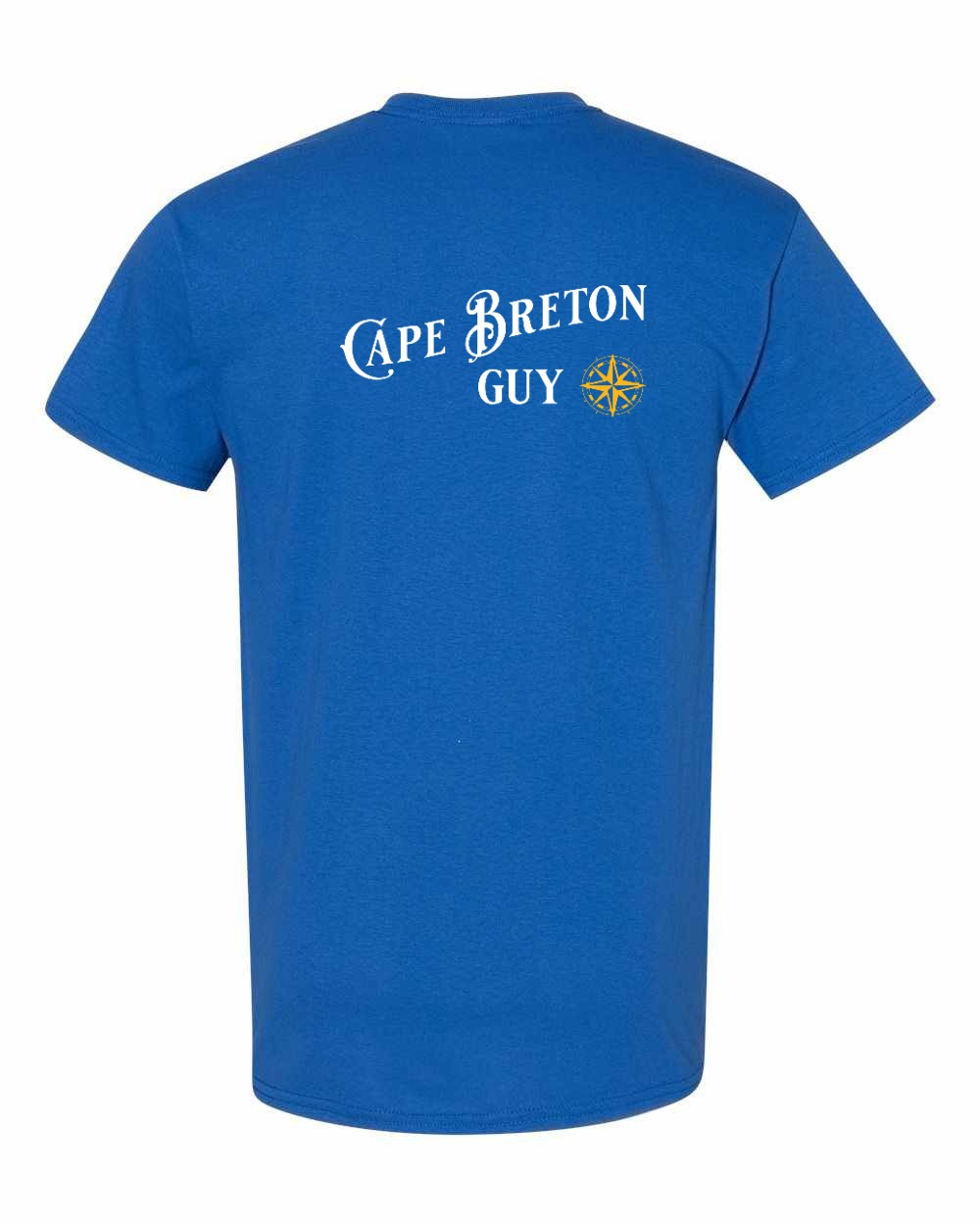 Just a Cape Breton Guy yellow Left Chest and Back Men's Tee