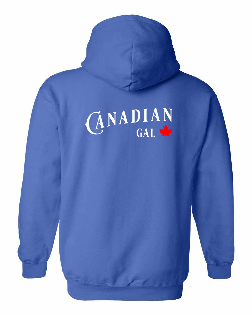 Canadian Gal Left Chest and Back Pullover Hoodie - Gildan Canada (sewn Internationally) - Unisex