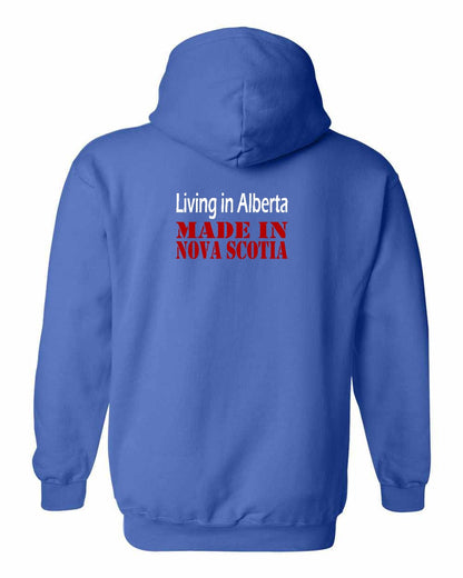 Living Alberta Made in Nova Scotia Left Chest and Back pullover