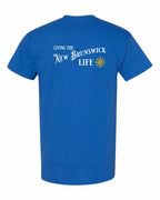 Living the NB Life yellow Left Chest and Back Men's Tee