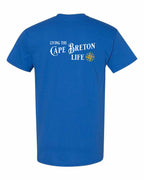 Living the CB Life yellow Left Chest and Back Men's Tee
